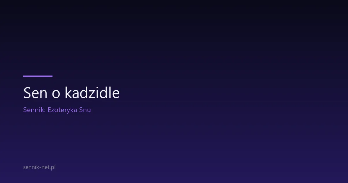 Sen o kadzidle — co oznacza zapach kadzielnicy w nocy