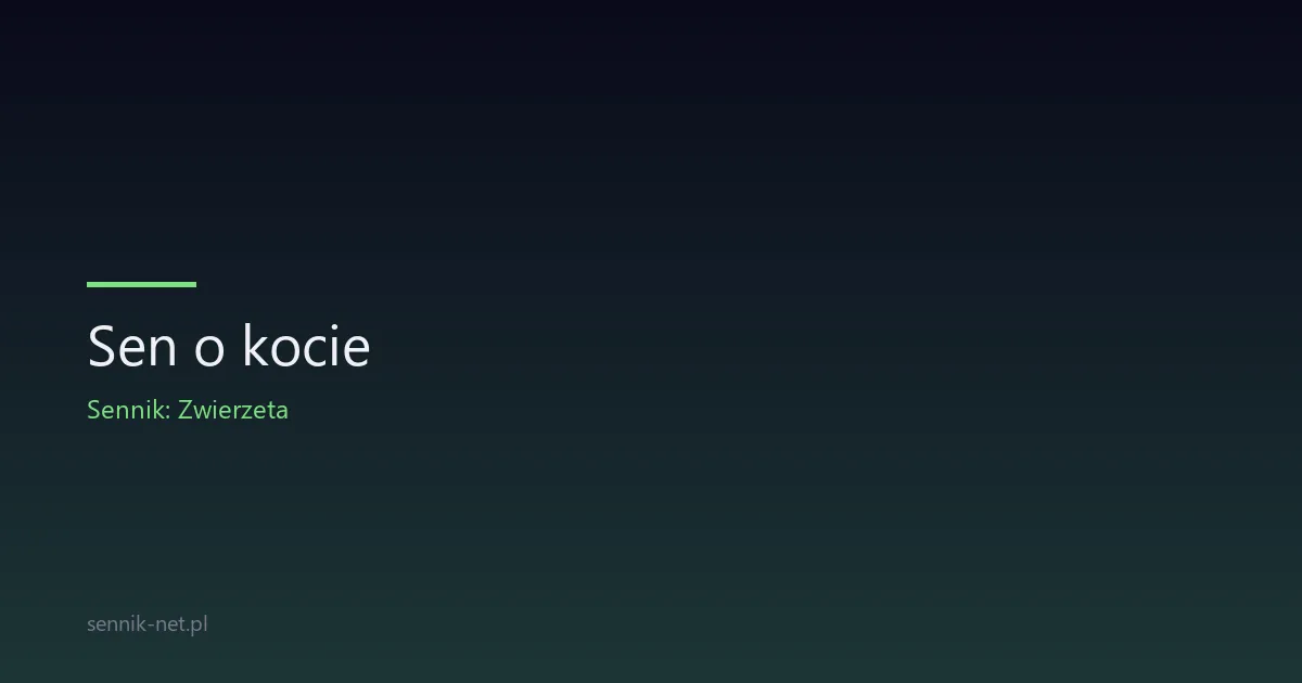 Sen o kocie — co znaczy ten symbol intuicji i niezależności